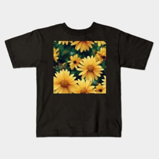 A Thousand Yellow Daisies - Pattern Kids T-Shirt